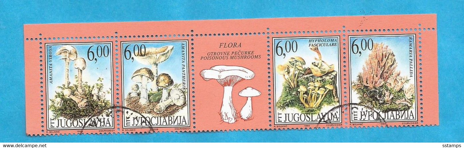 1999  2914-17 AUSVERKAUF  JUGOSLAVIJA  JUGOSLAWIEN WWF FLORA PILZE FUNGHI  USED - Gebraucht