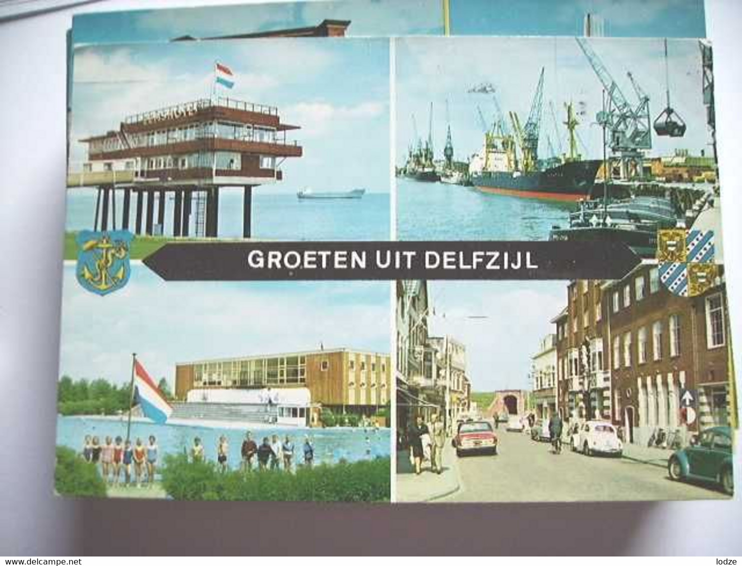 Nederland Holland Pays Bas Delfzijl Met Haven, Zwembad En Hotel - Delfzijl