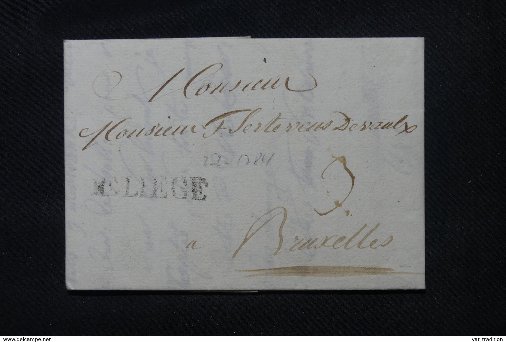 BELGIQUE. - Marque Postale De Liège Sur Lettre Pour Bruxelles En 1784 - L 104086 - 1714-1794 (Paises Bajos Austriacos)