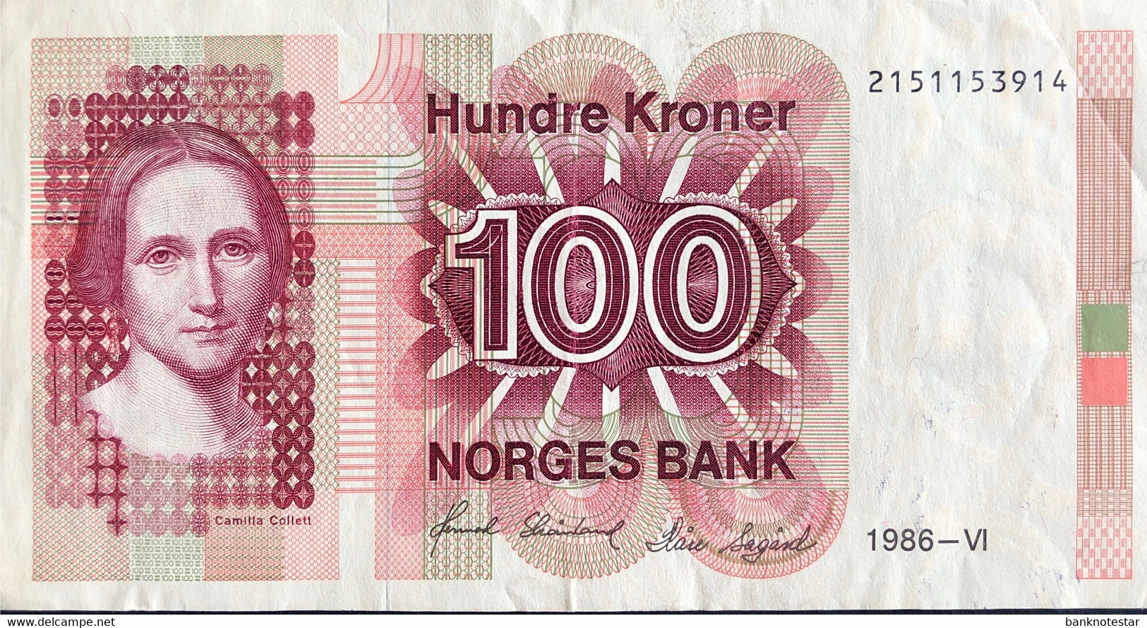 Norway 100 Kroner, P-43c (1986) - Very Fine - Norway