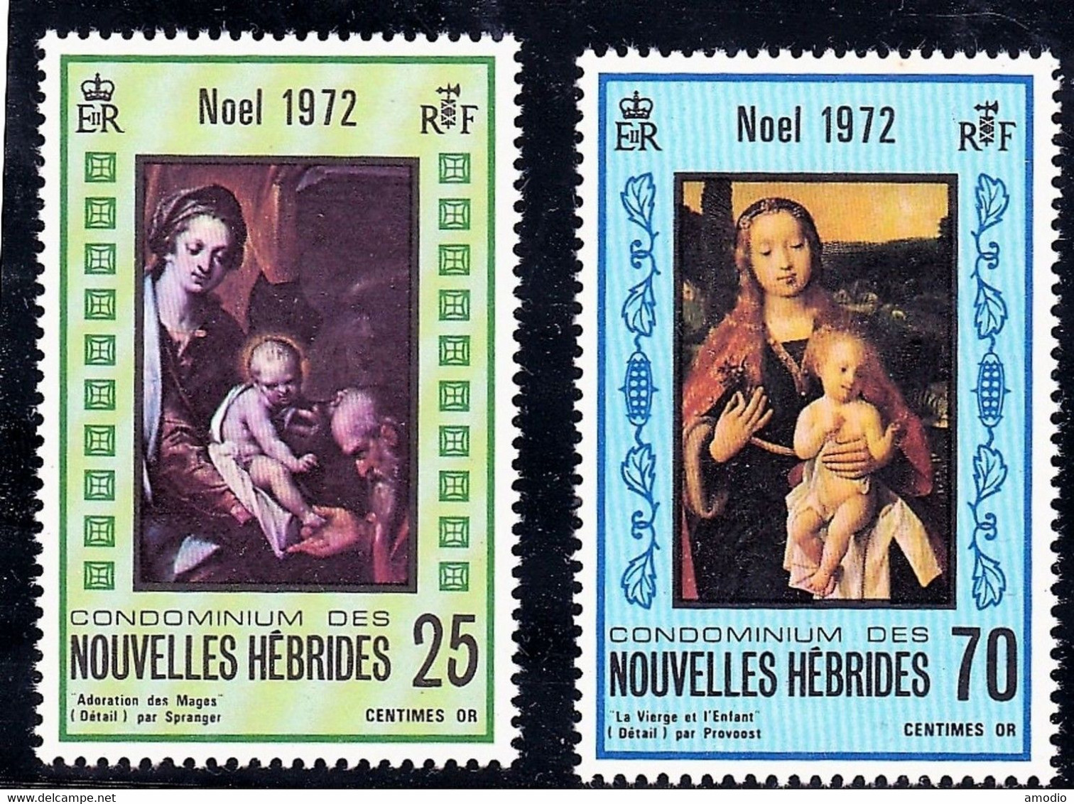 Nouvelles Hébrides YT 350/1, 366/367, 374/5 Port Vila, Noel  N** MNH 3 Scans - Neufs