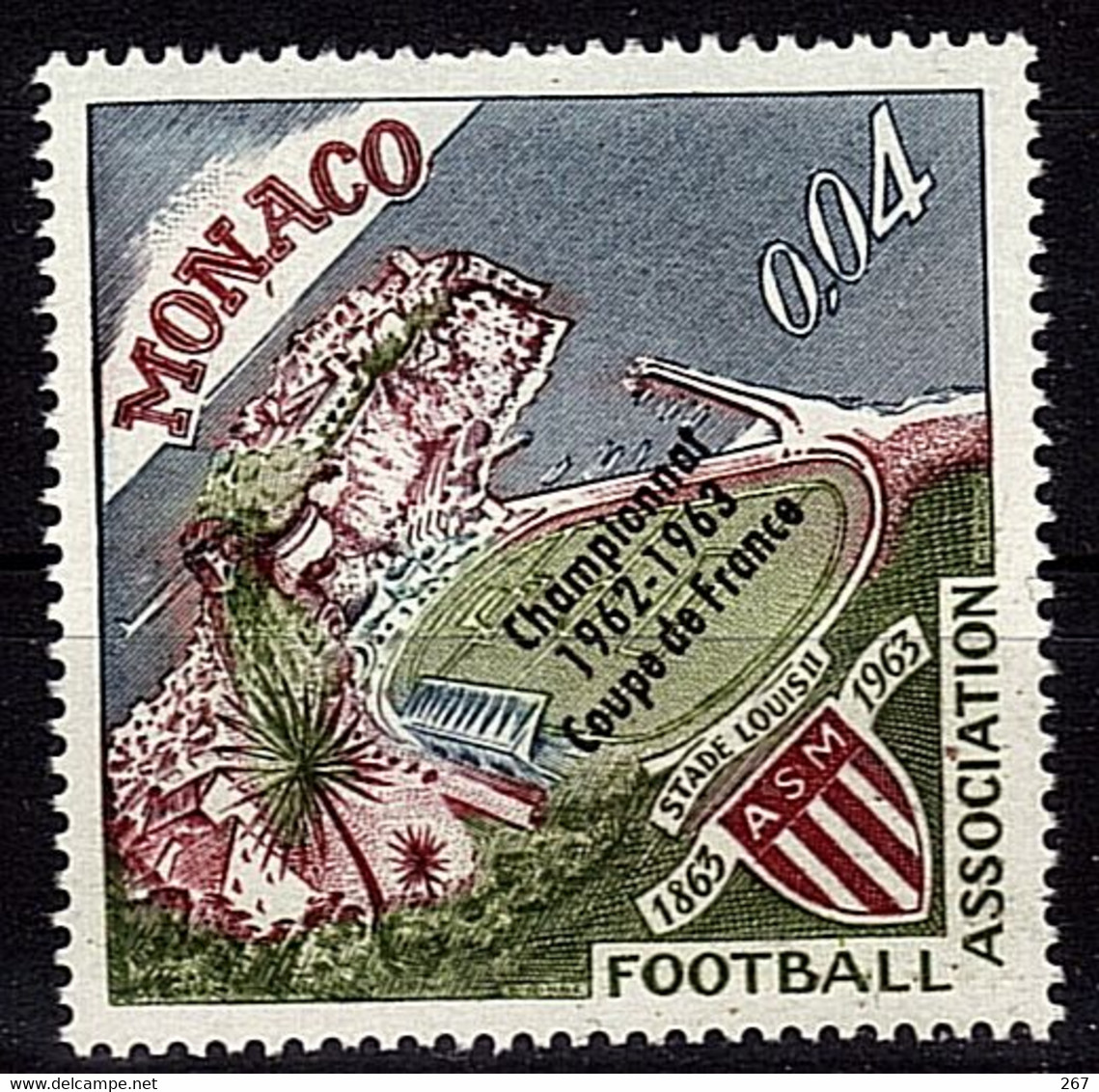 MONACO   N° 623   *   Football  Soccer  Fussball Stade - Gebraucht