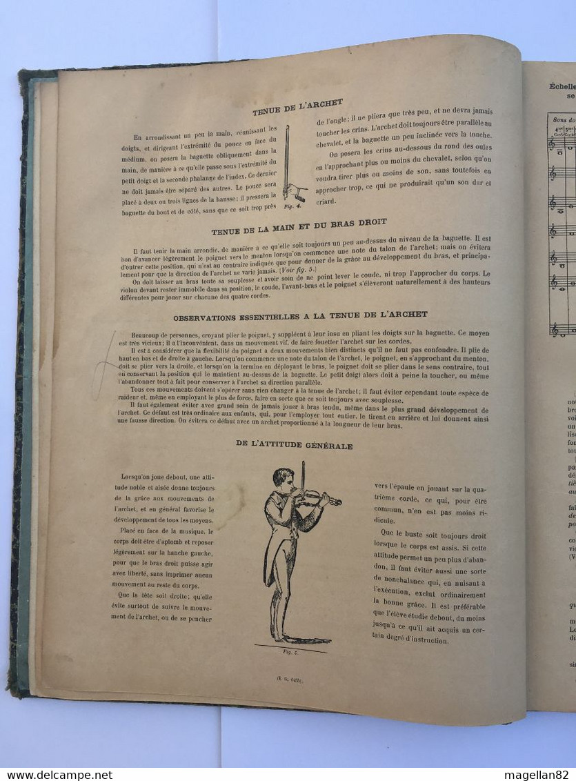 Méthode De Violon Par F. MAZAS. Partition. Archet. Note De Musique. Gammes. Violoniste. Solfège - Textbooks