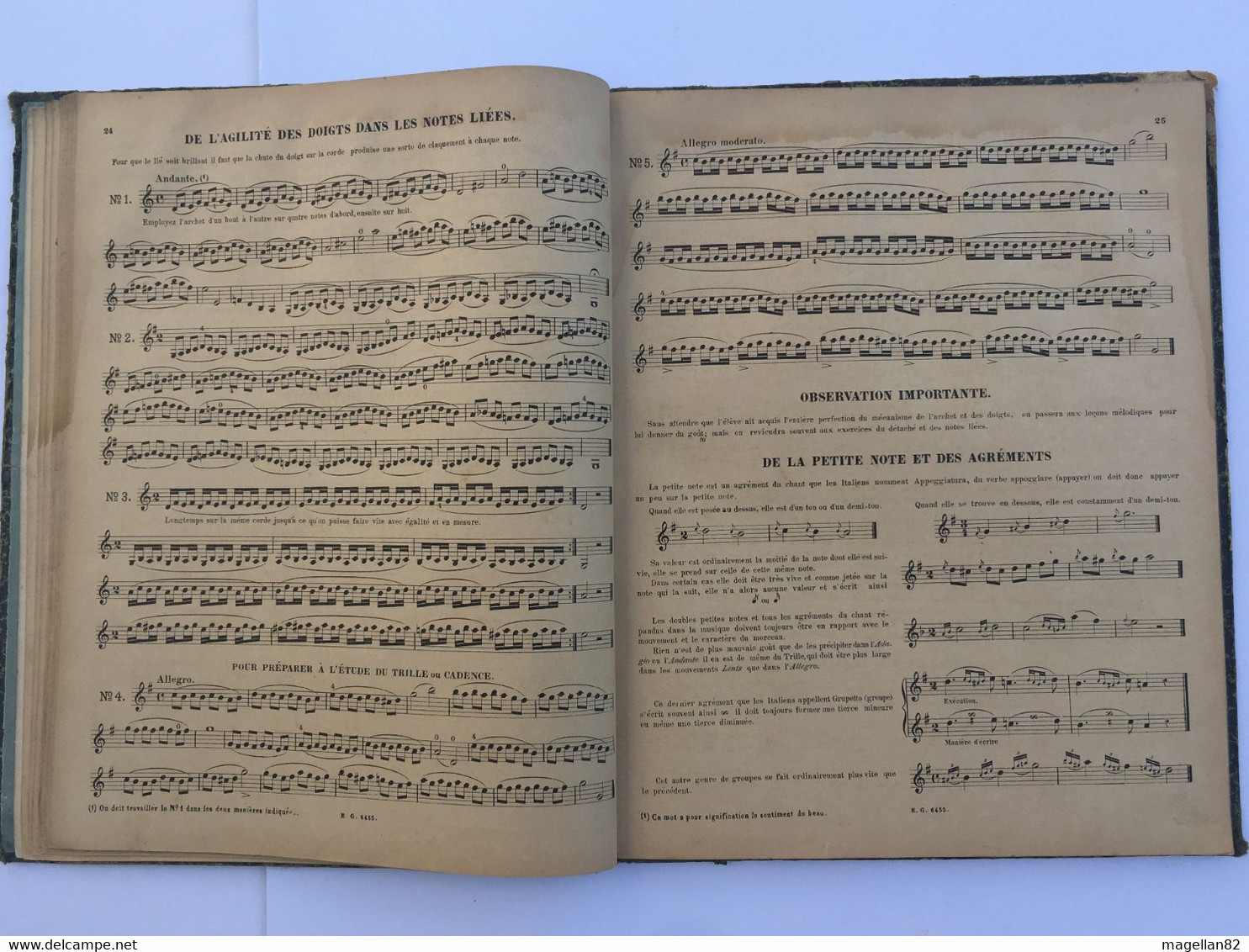 Méthode de Violon par F. MAZAS. Partition. Archet. Note de Musique. Gammes. Violoniste. Solfège