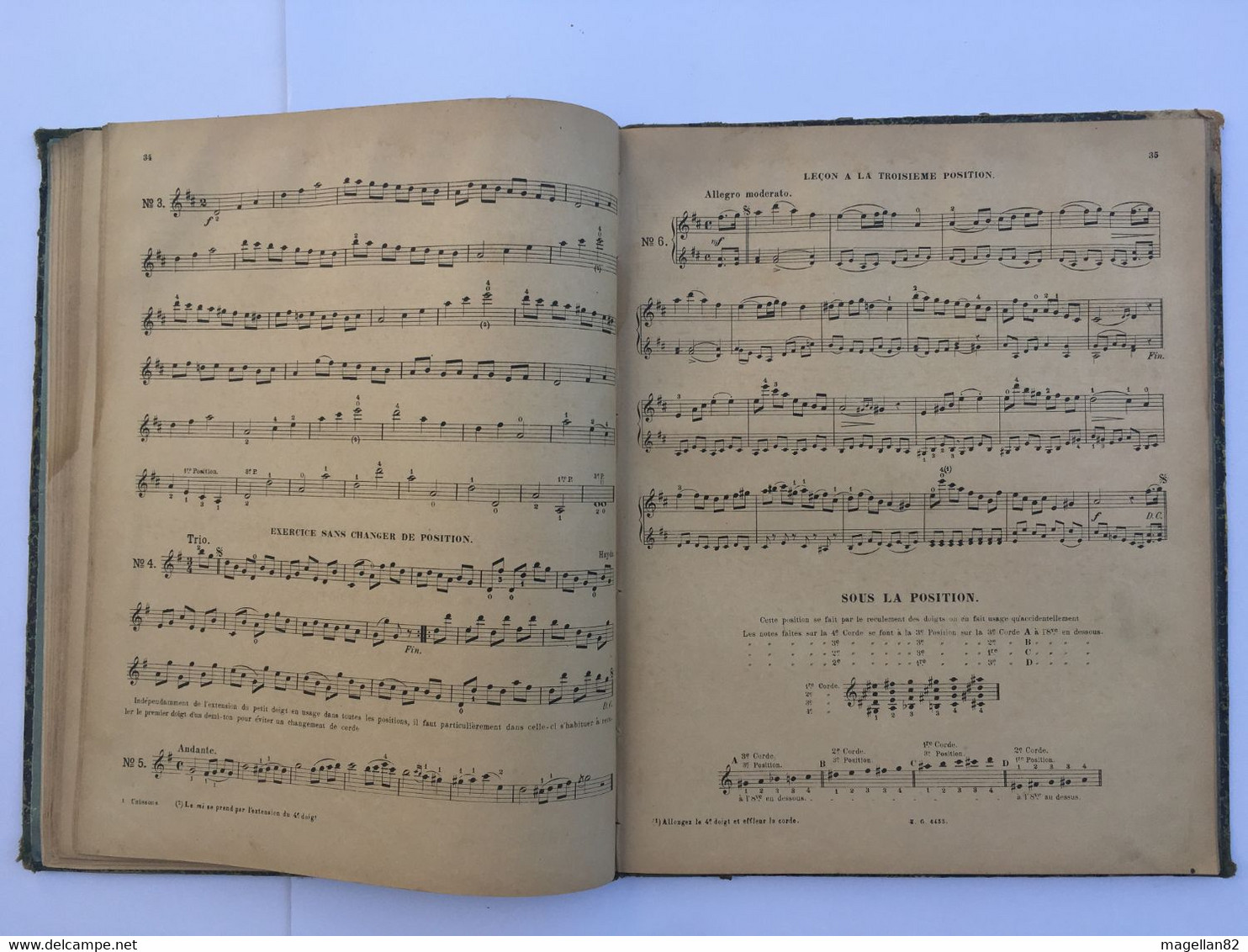 Méthode de Violon par F. MAZAS. Partition. Archet. Note de Musique. Gammes. Violoniste. Solfège