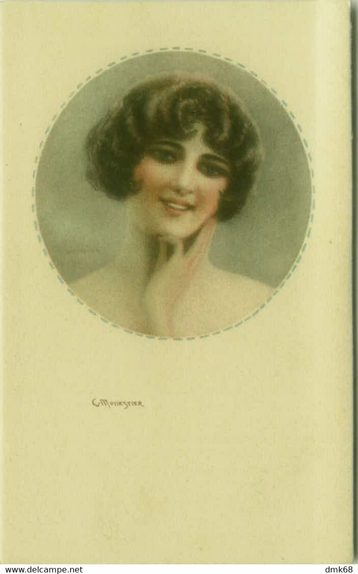 MONESTIER SIGNED 1910s POSTCARD - WOMAN  - EDIZ. T.A.M. - N.7601 (BG1910) - Monestier, C.