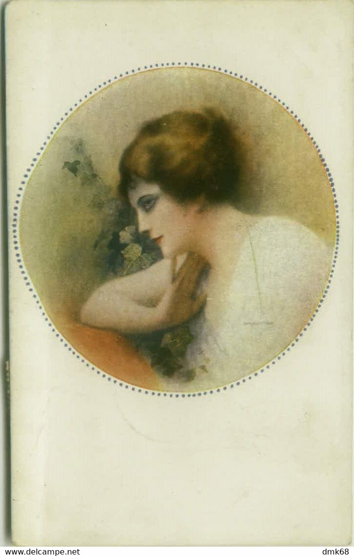 MONESTIER SIGNED 1910s POSTCARD - WOMAN  - N. 877 (BG1912) - Monestier, C.