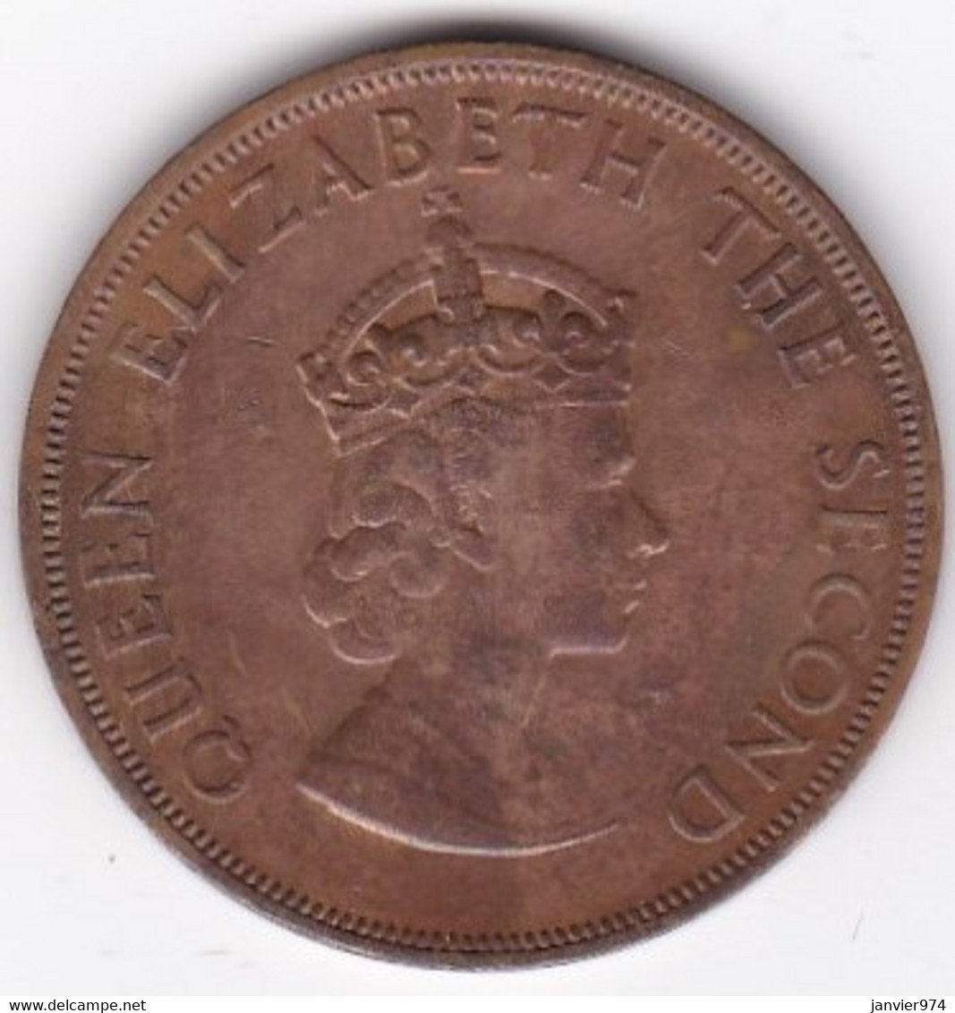 Jersey , 1/12 Shilling 1960 Elizabeth II, 300e Anniversaire 1660 - 1960, Bronze , KM# 23 - Jersey