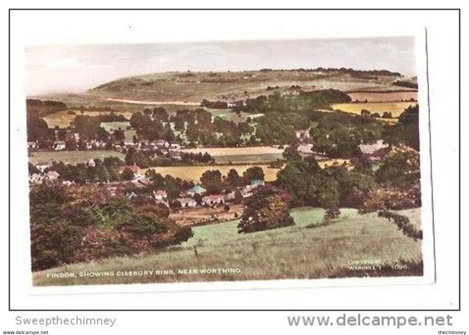 Findon Showing Cissbury Ring Worthing Sussex  PHOTO CARD RP REAL PHOTO - Other & Unclassified
