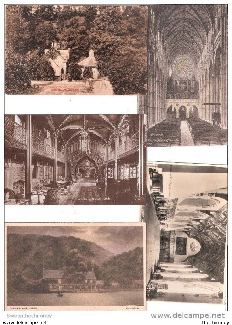 5 FIVE DIFFERENT  ARUNDEL SUSSEX OLD POSTCARDS - Arundel