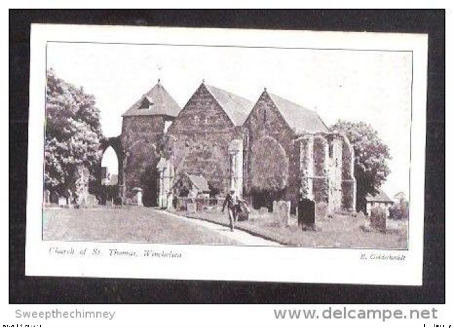 Winchelsea St Thomas The Martyr Church  East Sussex Postcard E Goldschmidt Unused - Other & Unclassified