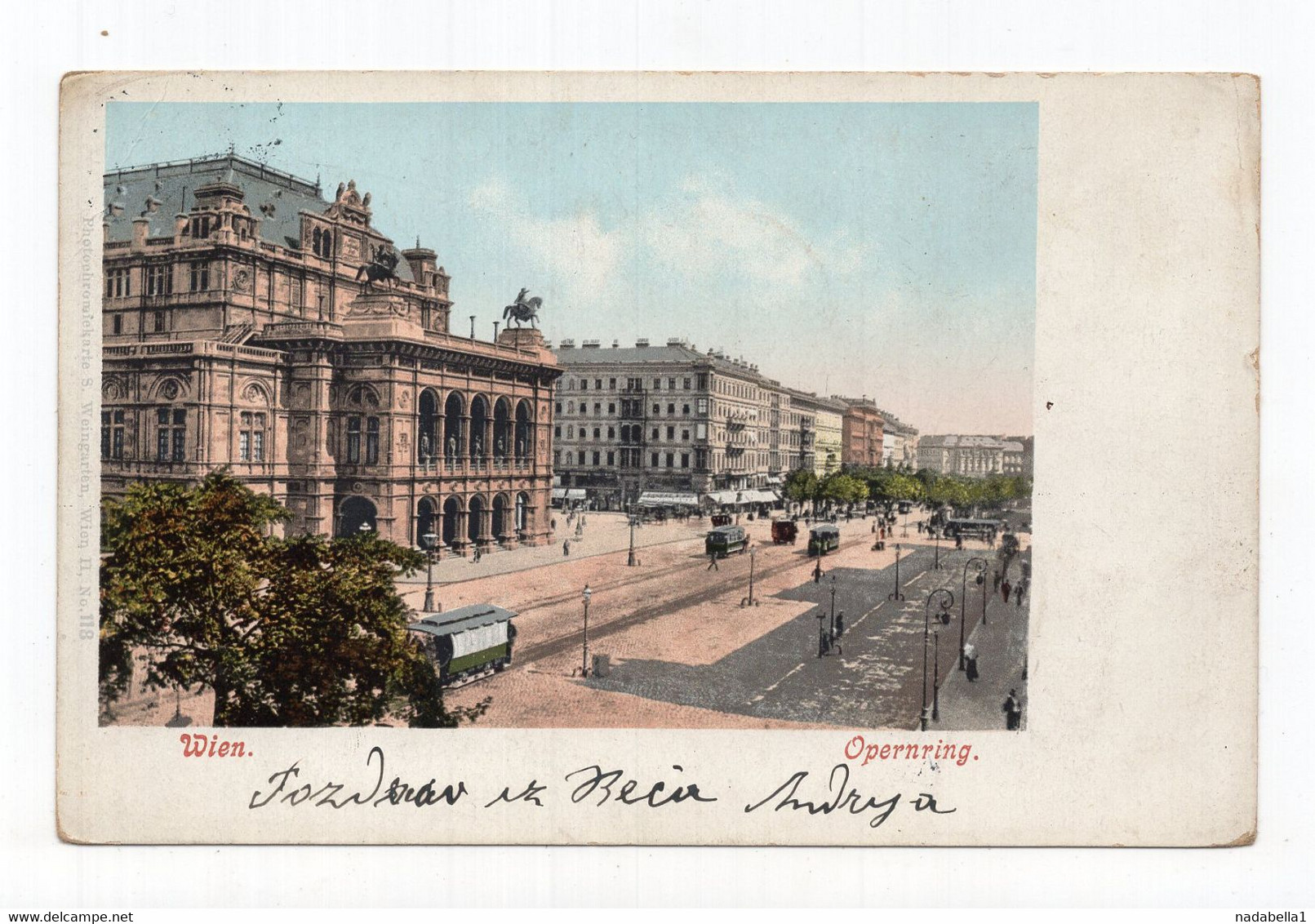 1906 AUSTRIA,VIENNA POSTCARD,USED,POSTAGE DUE,SERBIA,BELGRADE, PAIR 5 PARA PORTO SERBIA STAMPS - Ringstrasse