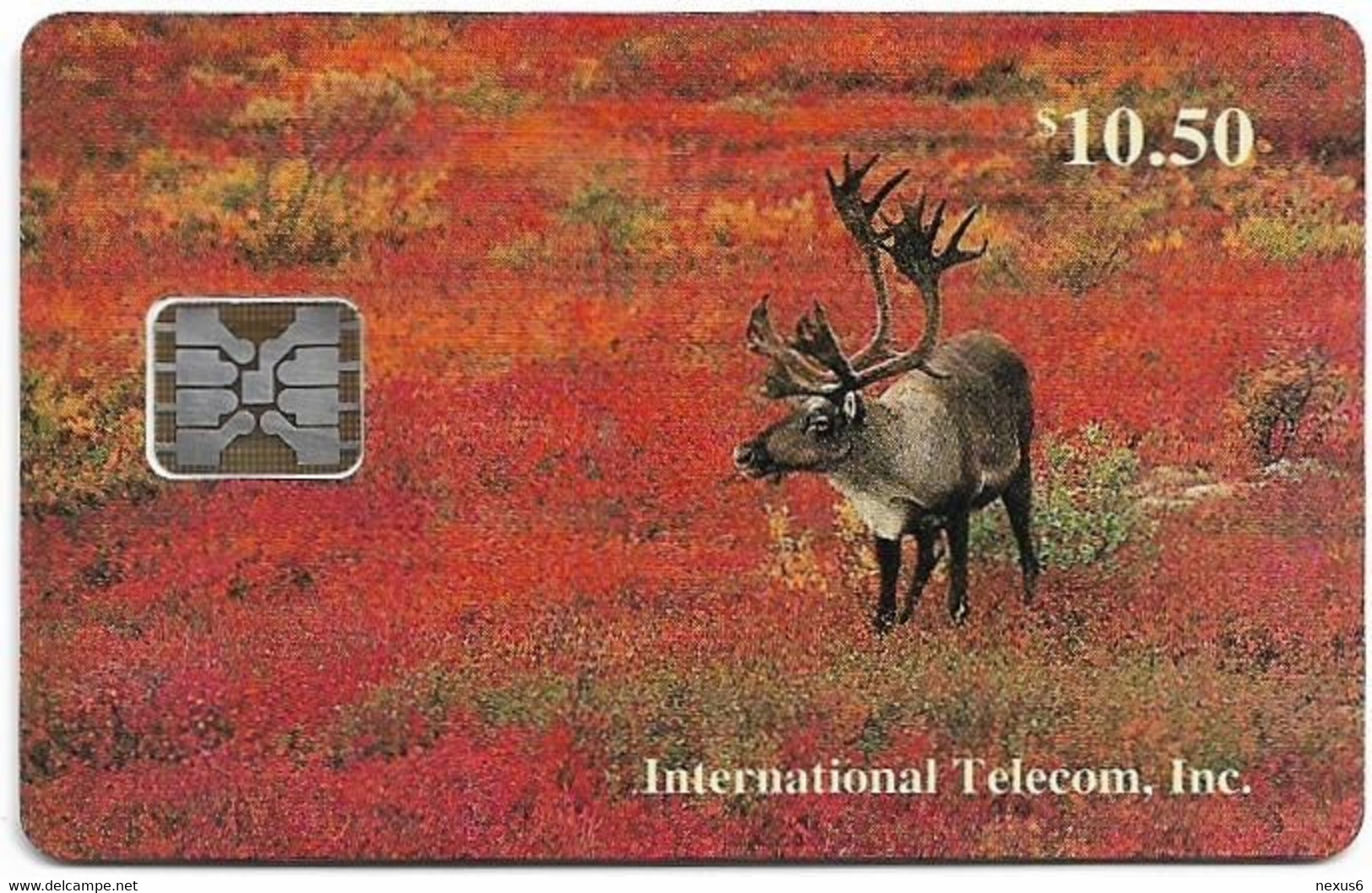 Alaska - Intl. Telecom INC - Caribou In Fall, SC5, 11.1993, 10.50$, 4.000ex, Used - Schede A Pulce