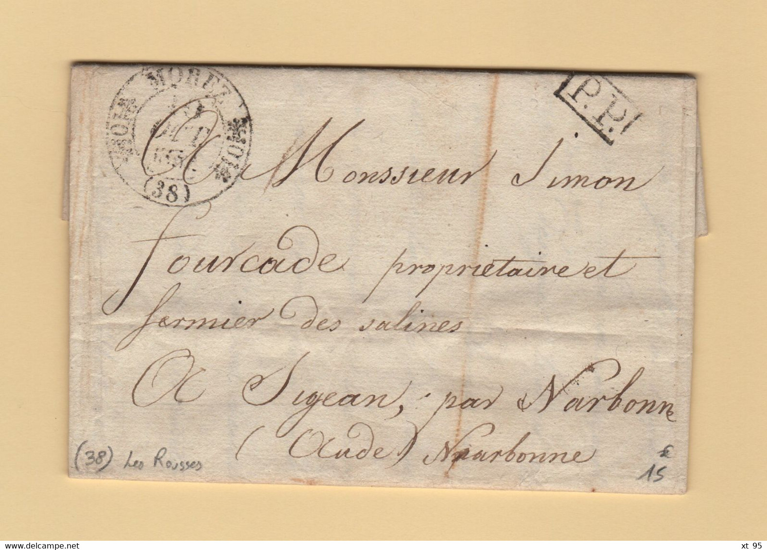 Morez - 38 - Jura - 1832 - Courrier De Les Rousses - PP Port Paye - 1801-1848: Précurseurs XIX