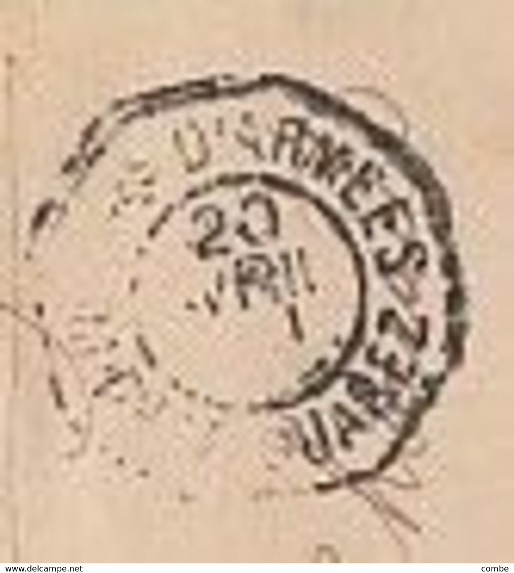 LETTRE. 20 AVRIL 1901. CORPS D'OCCUPATION DE MADAGASCAR. CORces DES ARMEES. DIEGO-SUAREZ. VERSO ARRIVEE ELBEUF 14 5 01/2 - Lettres & Documents