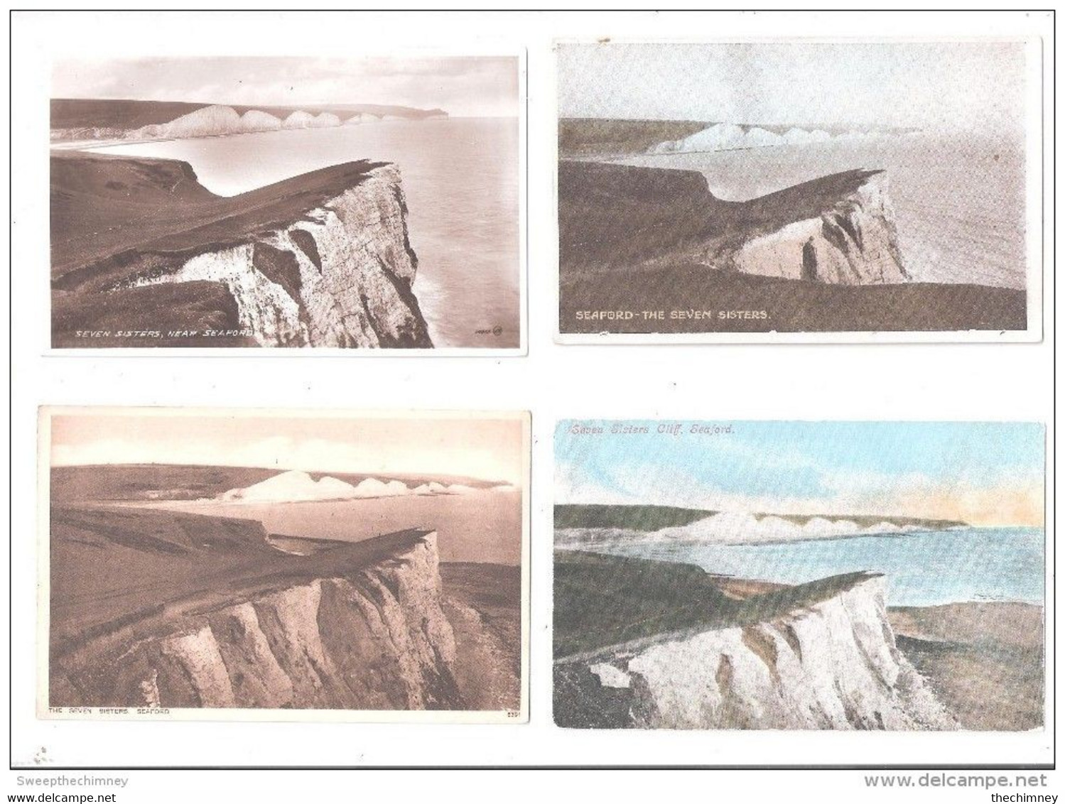 4 FOUR Postcards Showing  SEVEN SISTERS ETC  SEAFORD Sussex NR EASTBOURNE - Autres & Non Classés