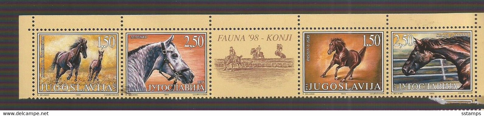 1998 AUSVERKAUF  JUGOSLAVIJA  JUGOSLAWIEN PFERDE SPORT MNH - Oblitérés