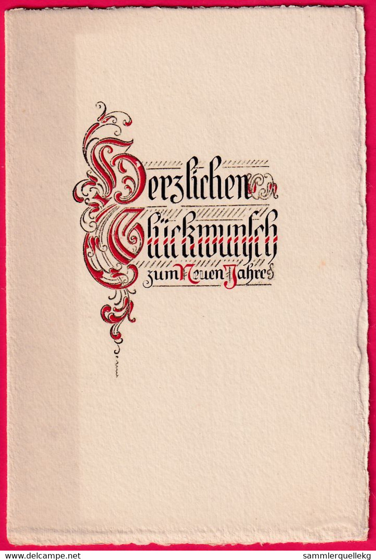 Prägekarte Aufklappbare Um 1920, Herzlichen Glückwünsch Zum Neuen Jahr - Neujahr