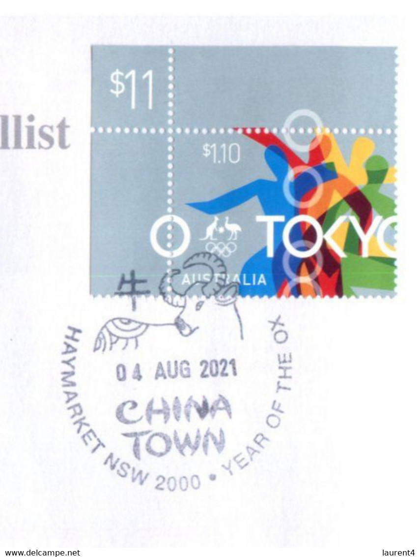 (XX 9 A) 2020 Tokyo Summer Olympic Games - New Zealand Silver Medal 4-8-2021 - Men's Omnium (Olympic Corner Stamp) - Summer 2020: Tokyo