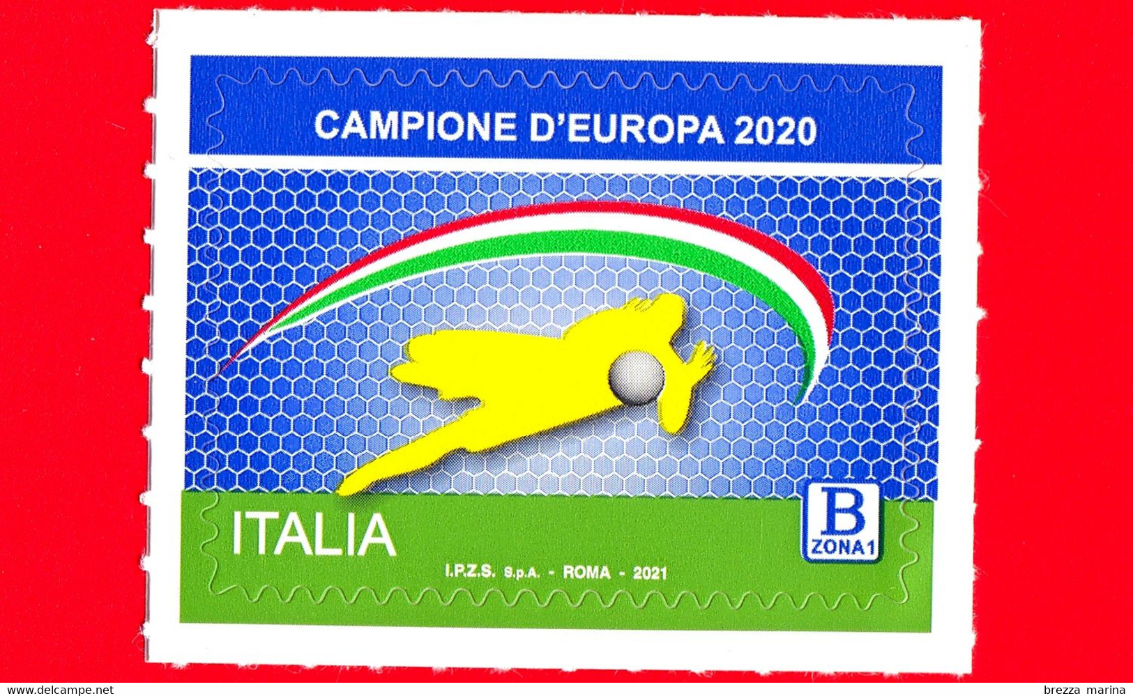 Nuovo - MNH - ITALIA - 2021 - Italia - Campioni D’Europa Di Calcio 2020 – B Zona 1 - 2011-20:  Nuovi