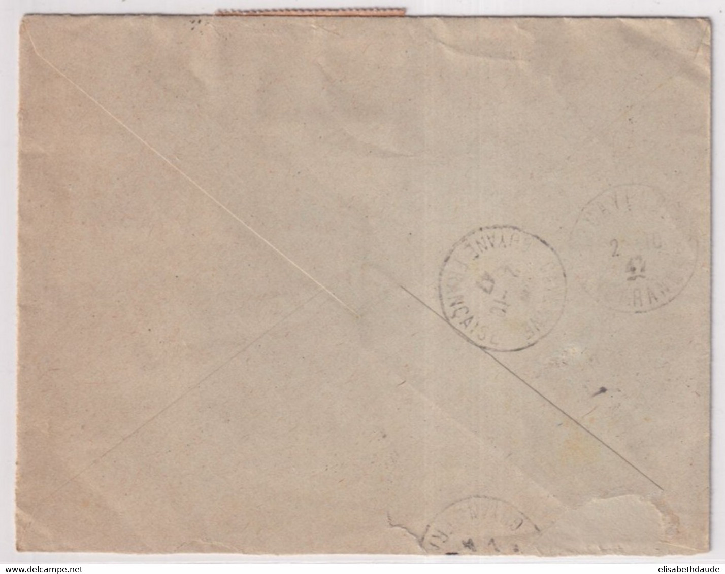 GUYANE - 1947 - AFFR. SPECTACULAIRE Sur LETTRE De ST LAURENT DU MARONI => CAYENNE - Briefe U. Dokumente