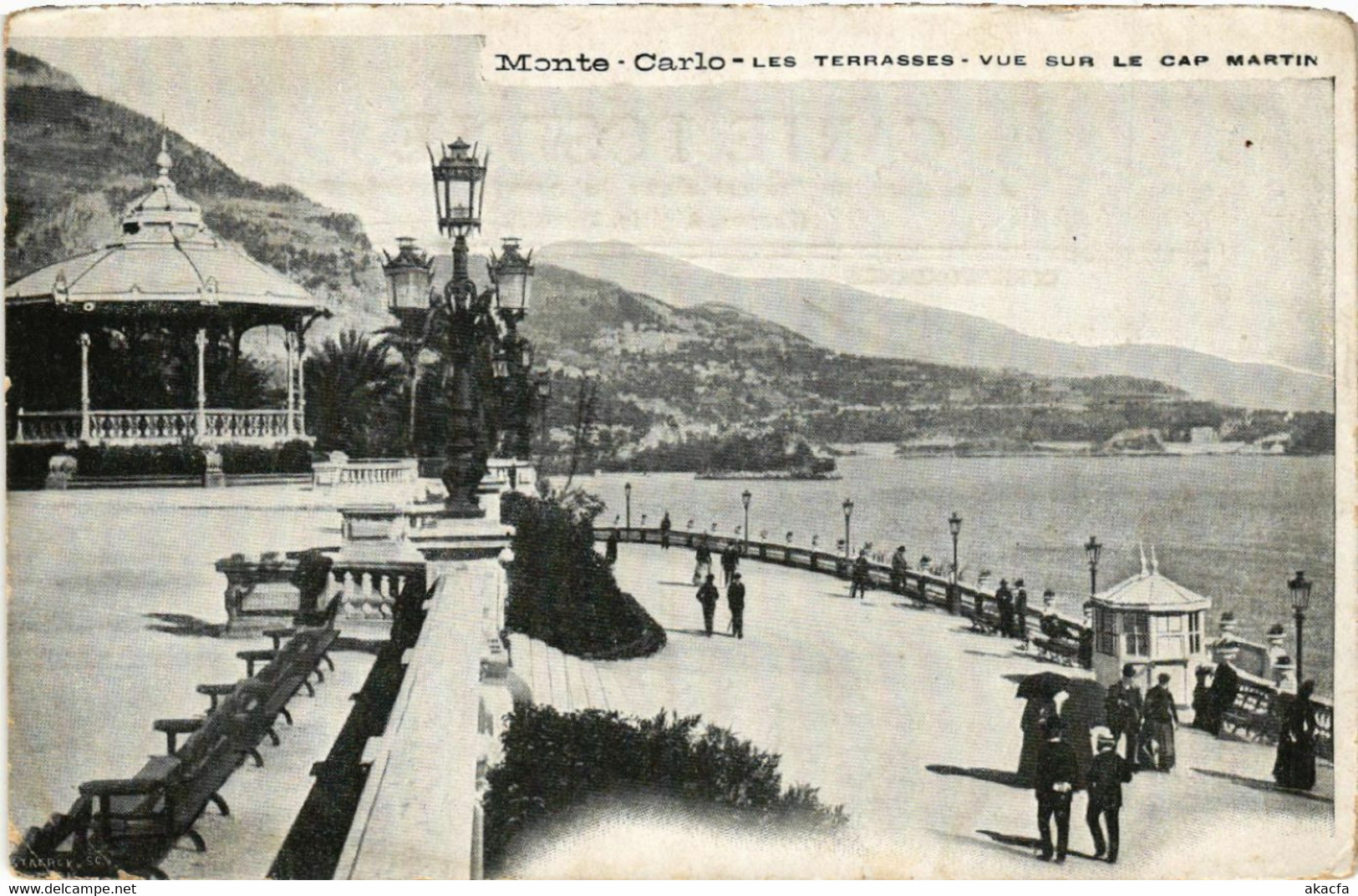 CPA AK MONACO - MONTE-CARLO - Les Terrasses - Vue Sur Le Cap Martin (476707) - Terrassen