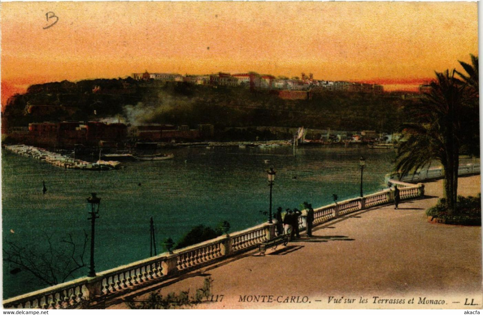 CPA AK MONACO - MONTE-CARLO - Vue Sur Les Terrasses Et MONACO (477165) - Terrassen