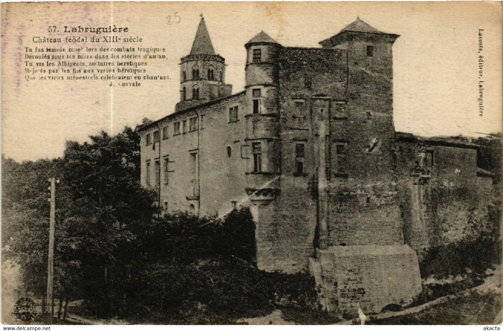 CPA AK LABRUGUIRE - Chateau Feodal (477543) - Labruguière