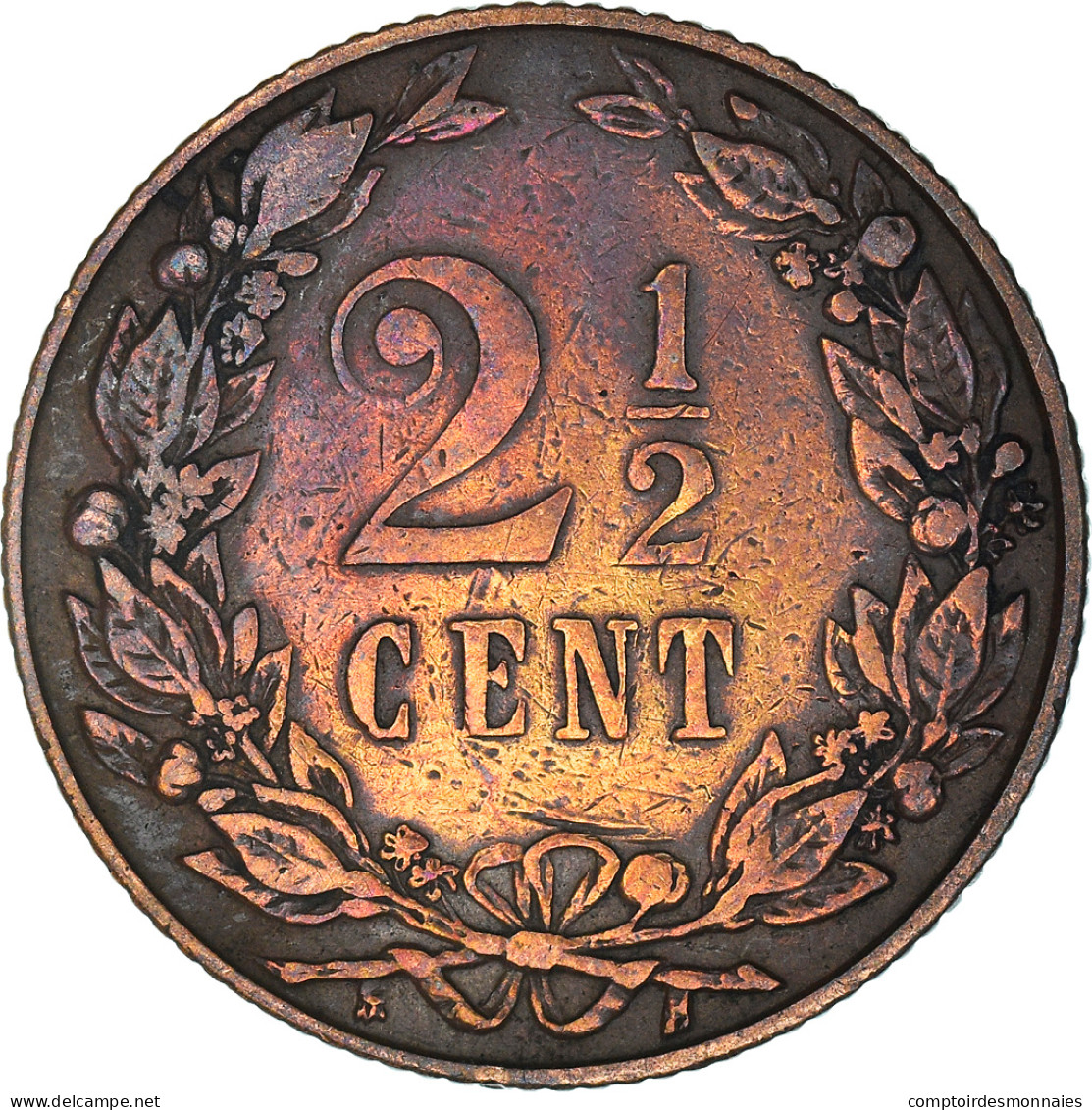 Monnaie, Pays-Bas, Wilhelmina I, 2-1/2 Cent, 1903, TTB, Bronze, KM:134 - 2.5 Cent