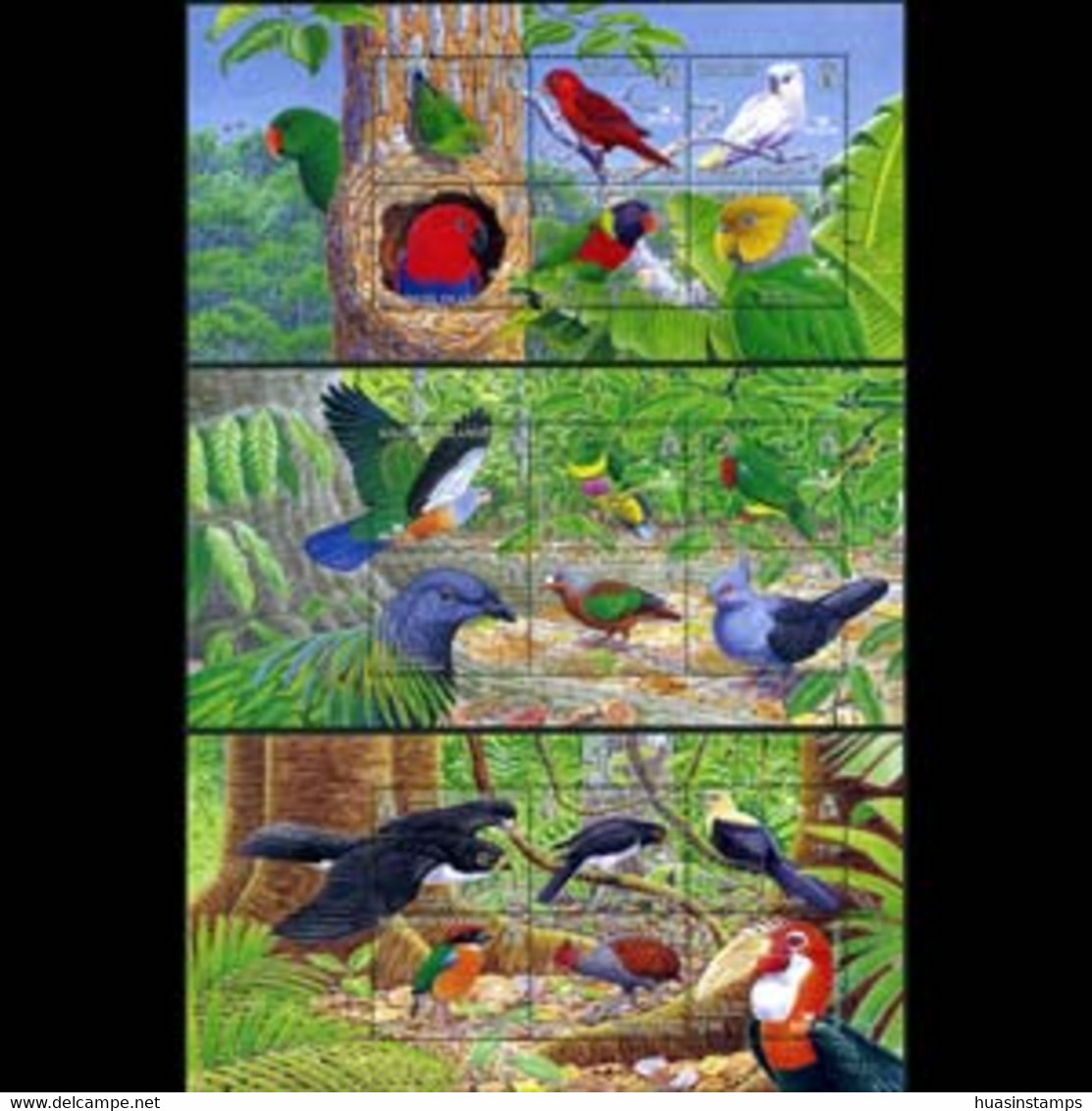 SOLOMON IS. 2005 - Scott# 1021-3 Sheets-Birds MNH - Salomon (Iles 1978-...)