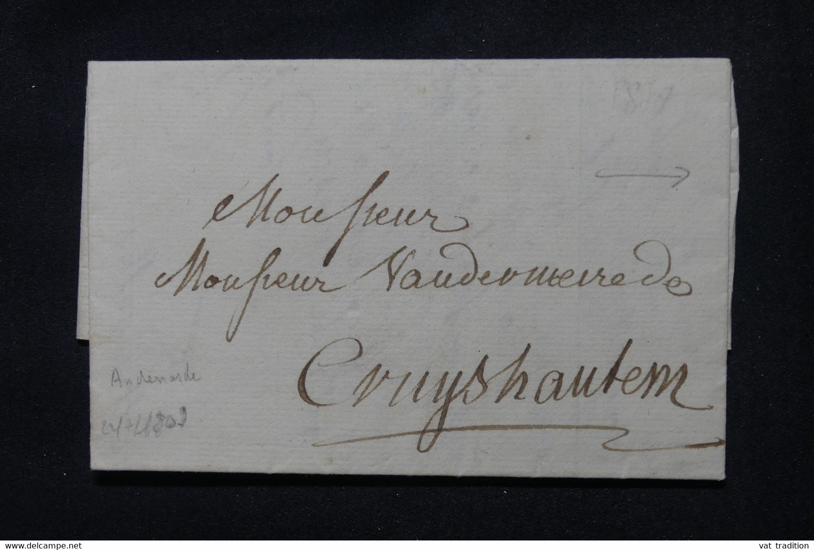 BELGIQUE.- Lettre De La Sous Préfecture D'Audenarde En 1809 Pour Cruyshautem   - L 104103 - 1794-1814 (Période Française)