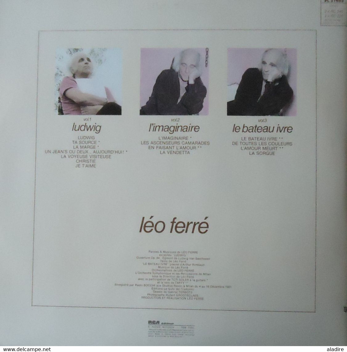 LEO FERRE - 3 Disques - Ludwig - L'Imaginaire - Le Bateau Ivre -  1983 - RCA - Collector's Editions