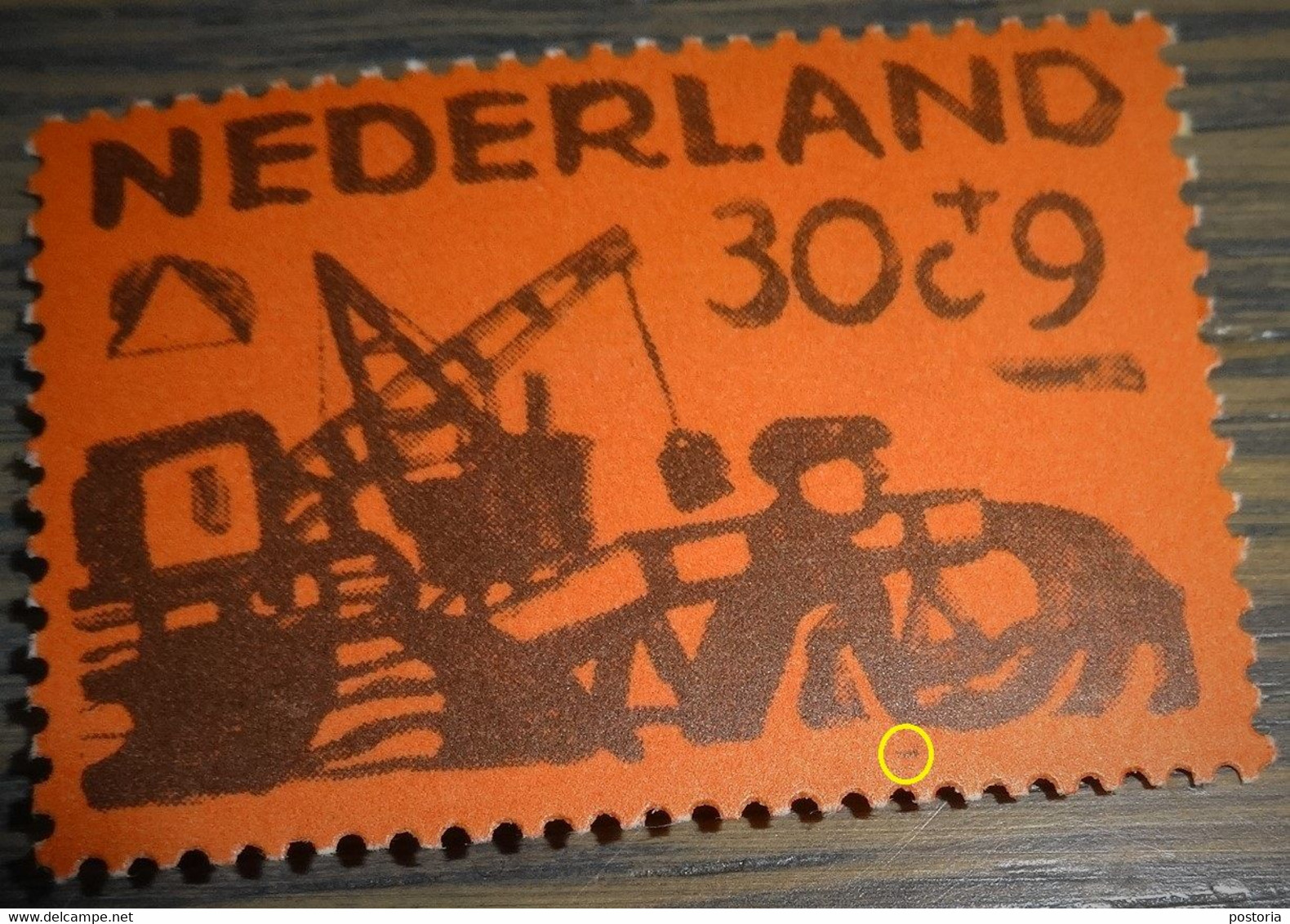 Nederland - MAST - 726 PM1 - 1959 - Plaatfout - Postfris - Zwart Vlekje In Rand Onder Man - Variedades Y Curiosidades