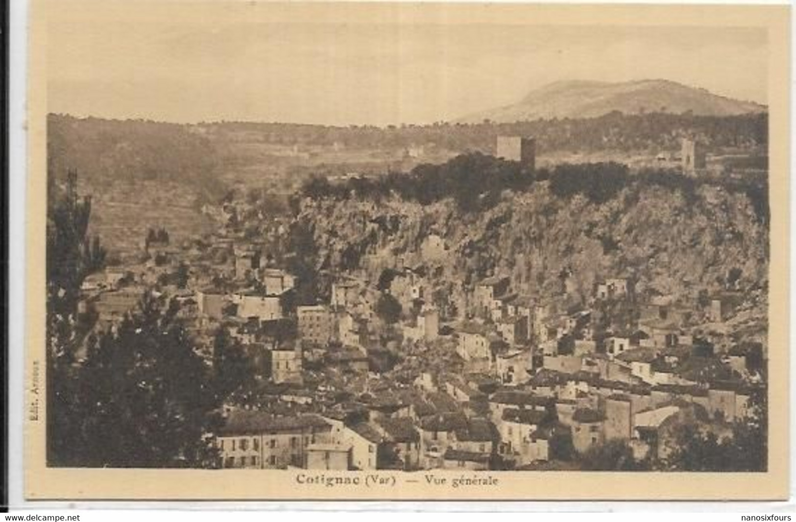 D 83.COTIGNAC.  VUE GENERALE - Cotignac