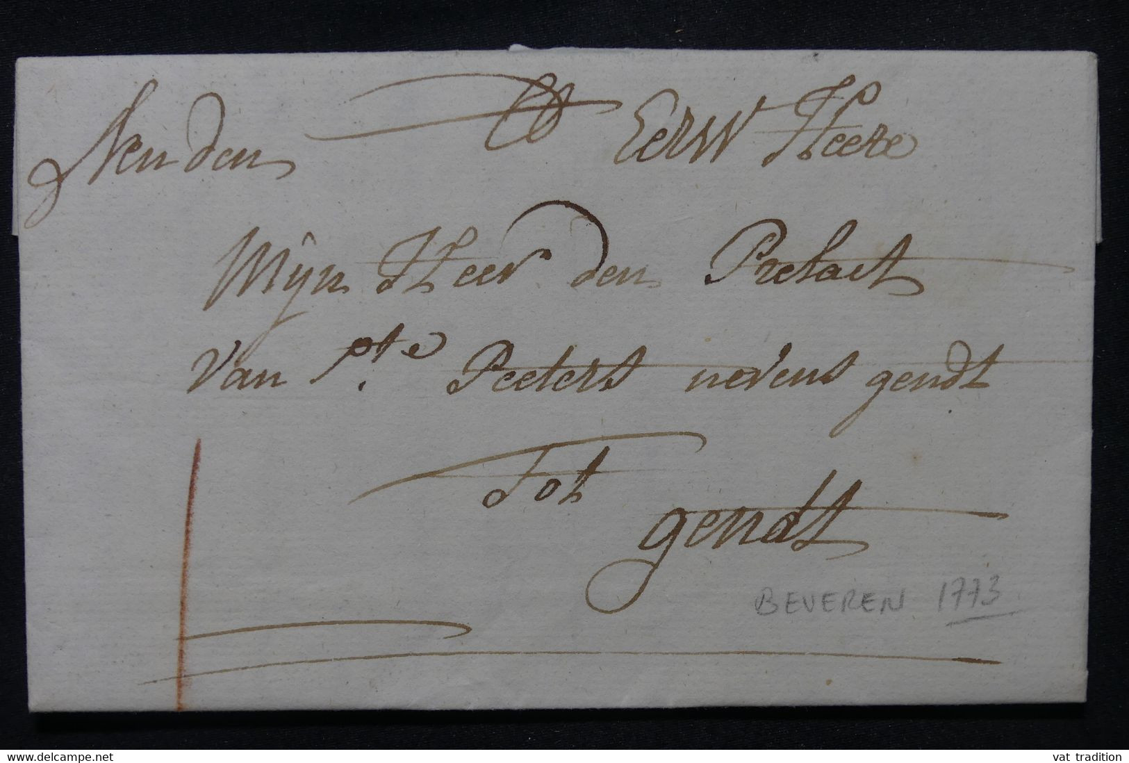 BELGIQUE.- Lettre De Beveren En 1773 Pour Gand - L 104106 - 1714-1794 (Paises Bajos Austriacos)