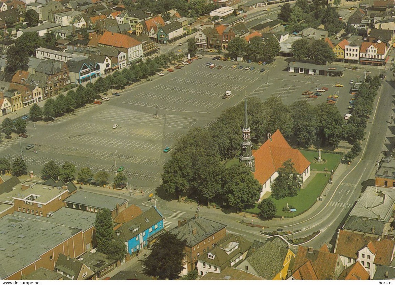 D-25746 Heide - Ortsmitte - Parkplatz - Tankstelle - Cars - Luftbild - Air View -  2x Nice Stamps - Heide