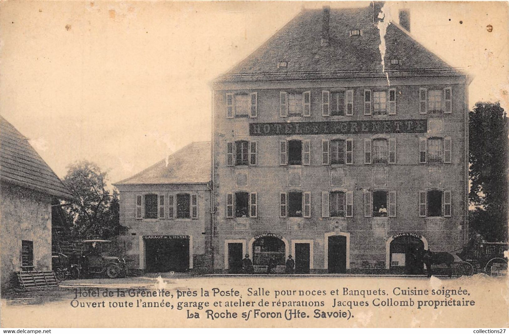 74-LA-ROCHE-SUR-FORON- HÔTEL DE LA GRENETTE PRES LA POSTE SALLE POUR NOCE ET BANQUTS - La Roche-sur-Foron