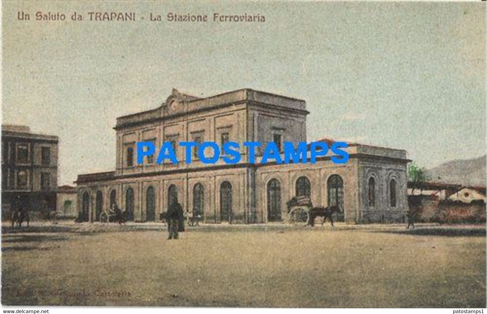 167190 ITALY TRAPANI SICILIA STATION TRAIN POSTAL POSTCARD - Other & Unclassified