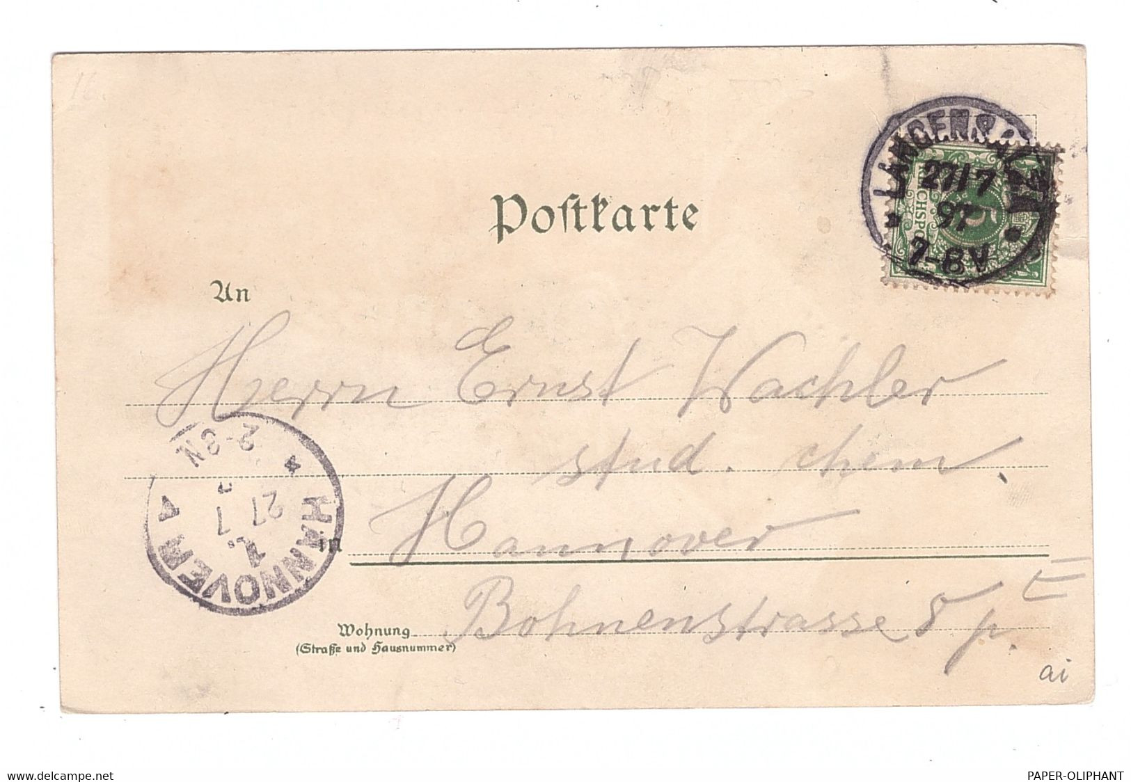 0-5820 BAD LANGENSALZA, Lithographie, Gruß Aus..., 1897 - Bad Langensalza