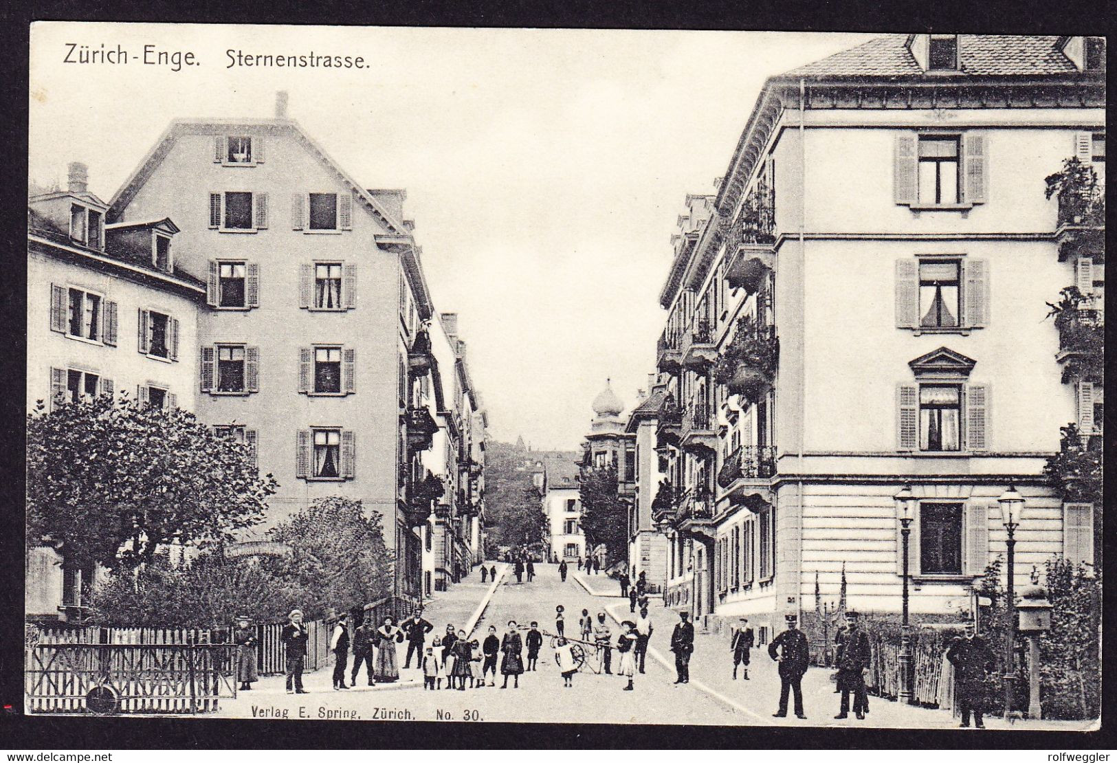 Um 1915 Ungelaufene AK: Zürich Enge. Sternen Strasse. - Enge