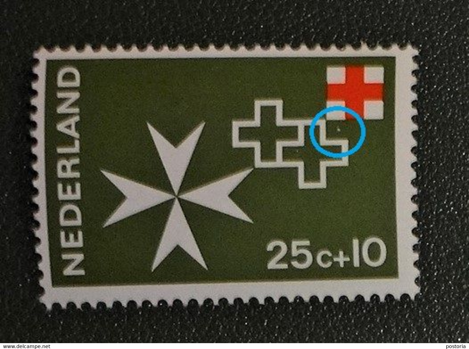 Nederland - MAST - 892 PM - 1967 - Plaatfout - Postfris - Witte Stip Bij Groen En Rode Kruis - Errors & Oddities