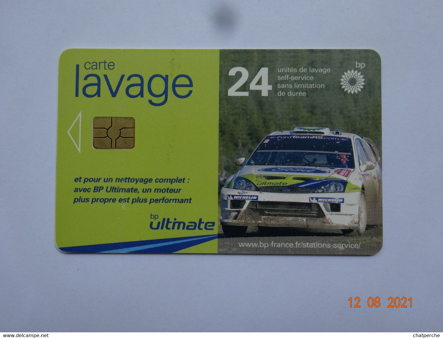 CARTE  A PUCE CARTE FIDÉLITÉ STATION SERVICE LAVAGE  24 UNITÉS BP ULTIMATE - Autowäsche