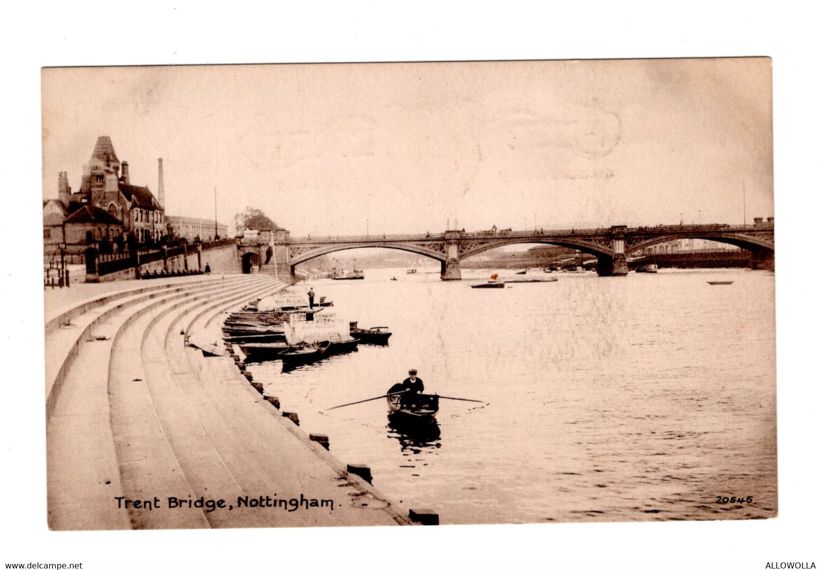 13325 " TRENT BRIDGE-NOTTINGHAM " ANIMATA-VERA FOTO-CARTOLINA POSTALE NON SPEDITA - Nottingham