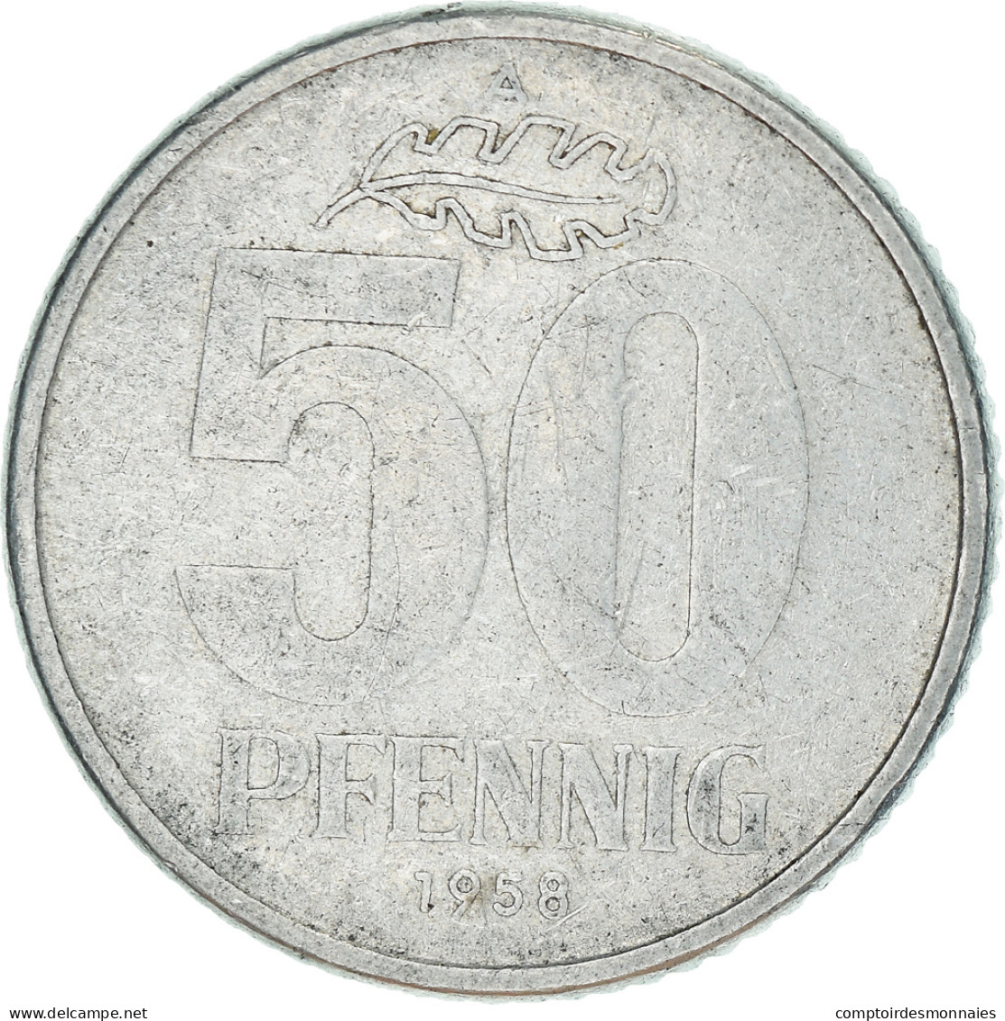 Monnaie, GERMAN-DEMOCRATIC REPUBLIC, 50 Pfennig, 1958, Berlin, TTB, Aluminium - 50 Pfennig