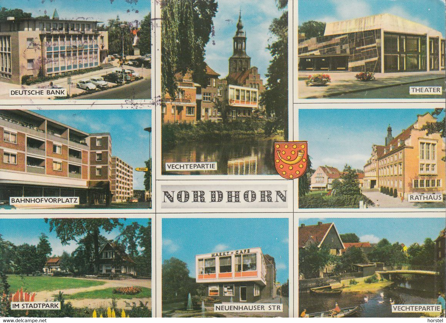 D-48529 Nordhorn - Ansichten - Bahnhofsvorplatz - Deutsche Bank - Theater - Cars - Nice Stamp - Nordhorn