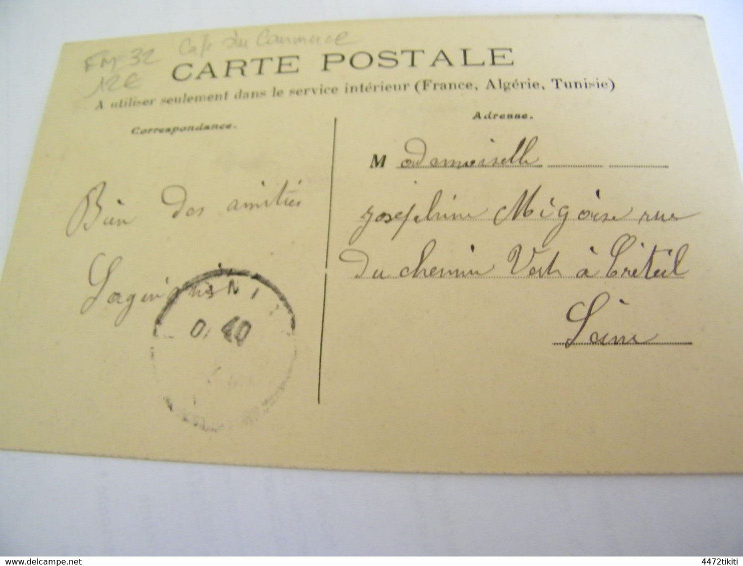 CPA - Brinon Sur Beuvron (58) - Le Champ De Foire- Café Du Commerce - 1915 - SUP (FM 32) - Brinon Sur Beuvron