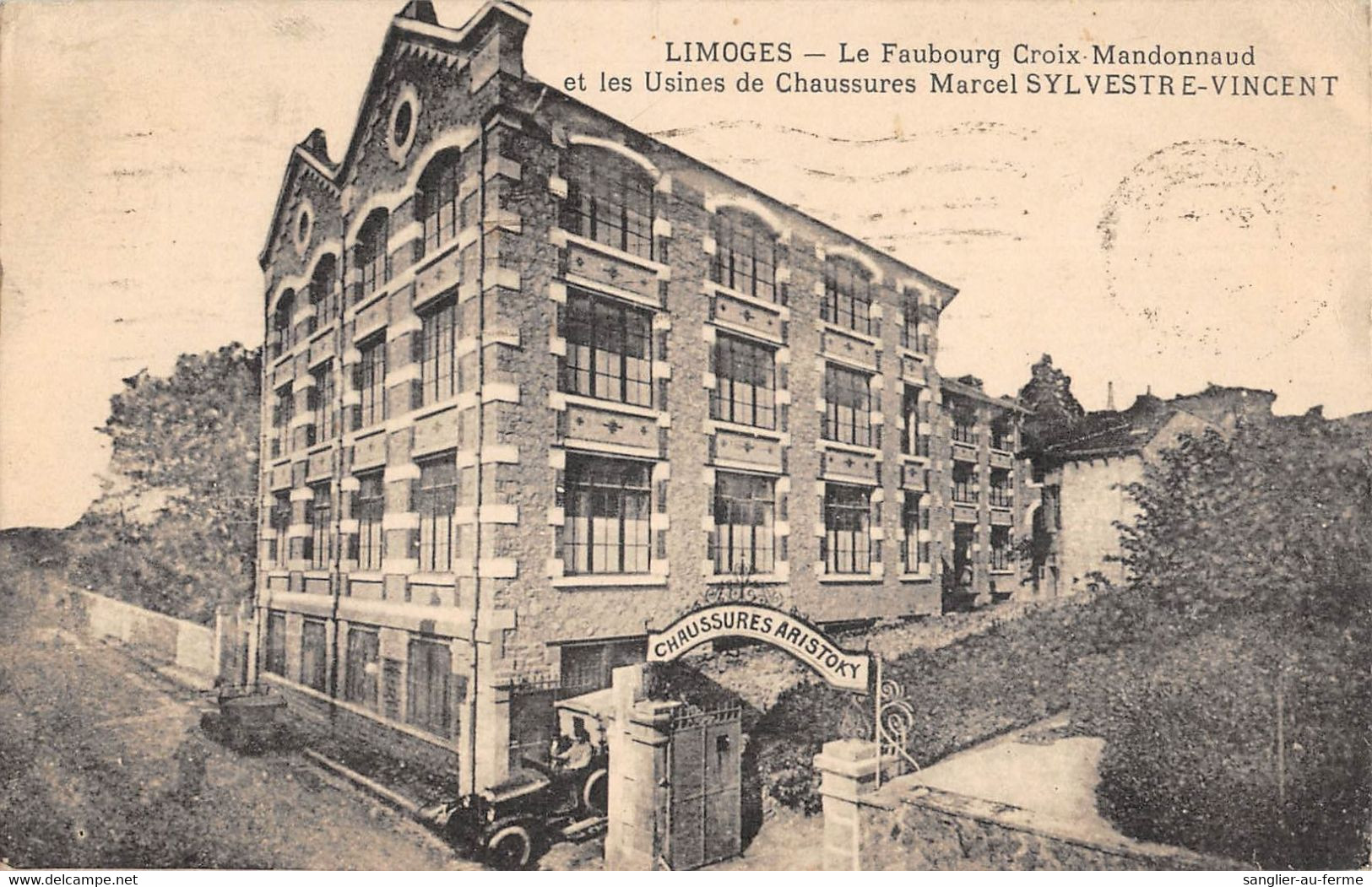 CPA 81 LIMOGES LE FAUBOURG CROIX MANDONNAUD ET LES USINES DE CHAUSSURES MARCEL SYLVESTRE VINCENT - Limoges