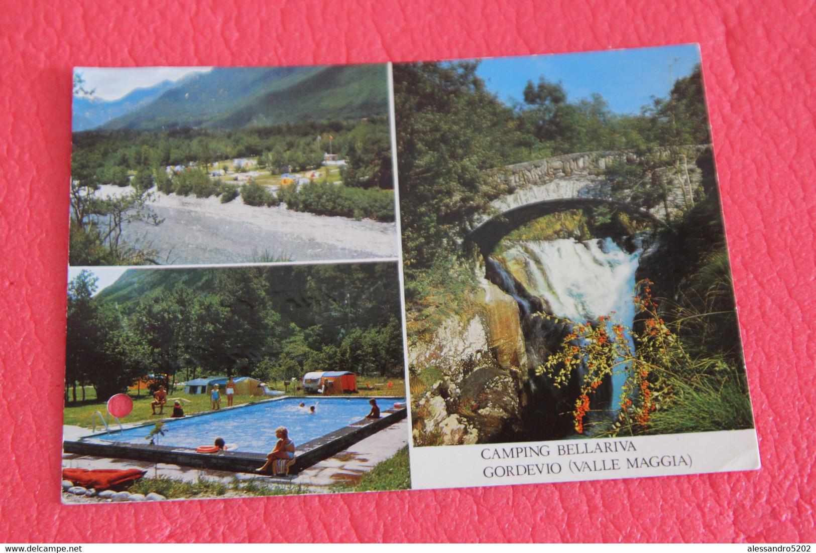 Ticino Valle Maggia Gordevio Camping Bellariva 1980 + Bucata A Sinistra In Basso - Maggia