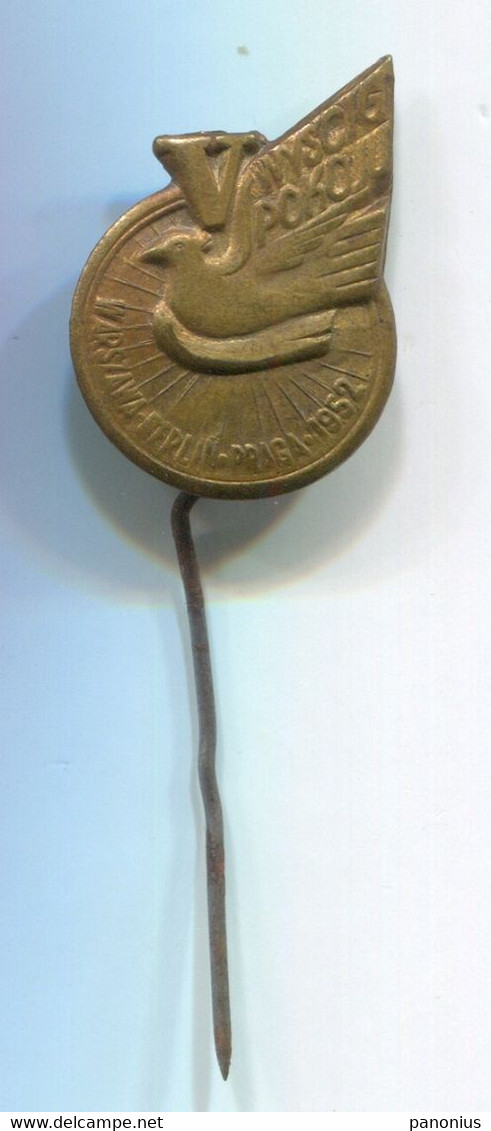 Cycling, Velo, Bicycles - WBP  Intern. Peace Race 1952. Vintage Pin Badge, Abzeichen, Pigeon - Cyclisme