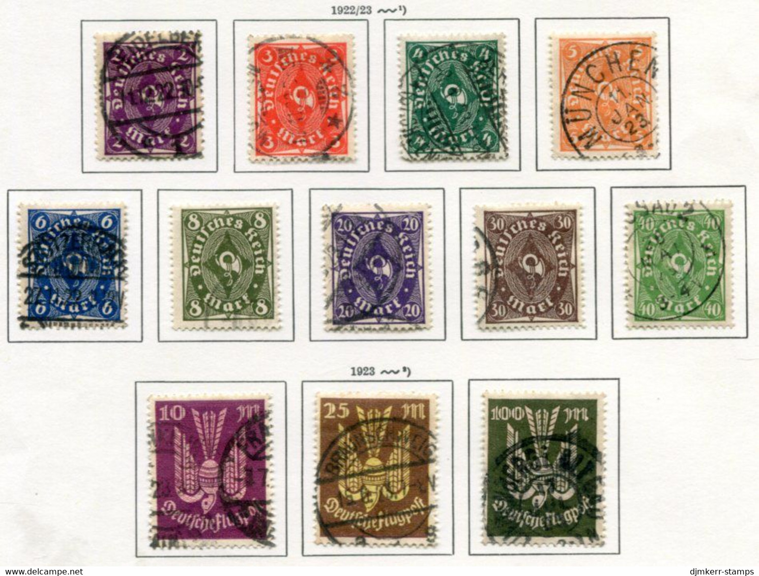 GERMANY 1922-23 Airmail And Definitives , Fine Used - Oblitérés